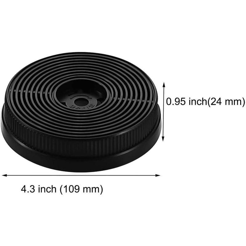 Tieasy Range Hood Carbon Filter CF-Y for TIEASY Wall Mount Model 1775 1790 2475, Replacement Charcoal Vent Filter Accessories (Round,Pack of 2) - Tieasy