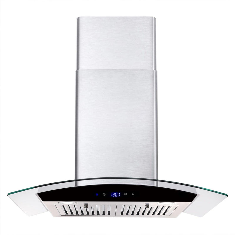 Tieasy 30 inch Wall Mount Range Hood 700 CFM 3 Speed Fan Stainless Steel Filters