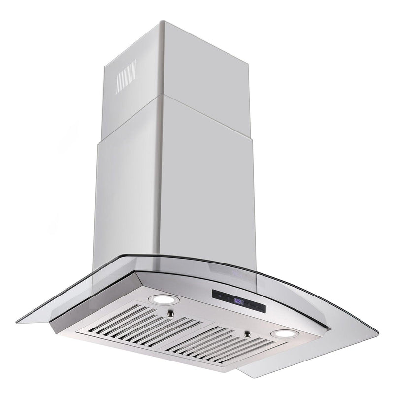 Tieasy 30 inch Wall Mount Range Hood 700 CFM Vent Hood Touch Control Stainless Steel Filters