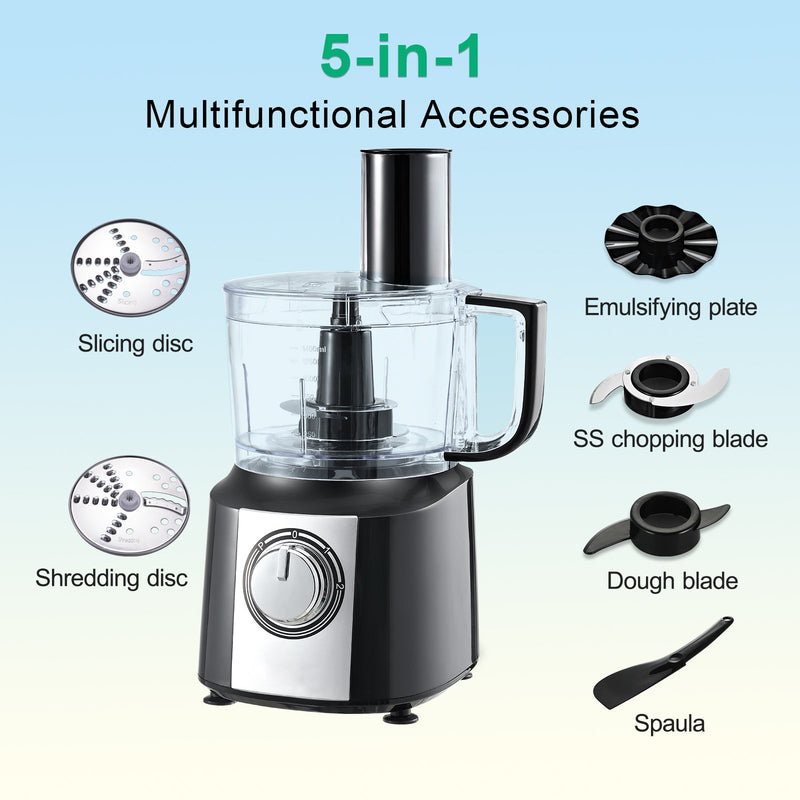 Tieasy 6 in1 800W Powerful Food Processor - USFP201 (Set of 3)