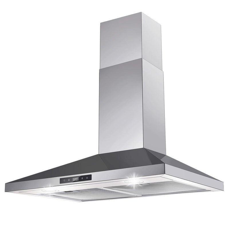 Tieasy Range Hood 30 inch Wall Mount Range Hood 450 CFM Vent Touch Control Aluminum Filters